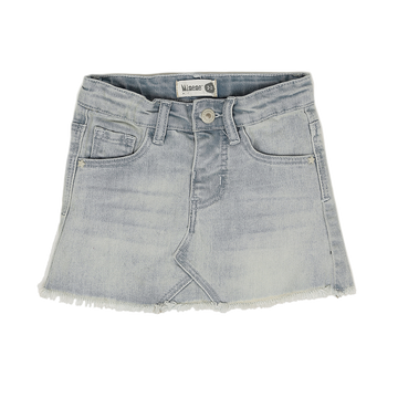 Skirt With Cut J, Jeans - Light Blue
